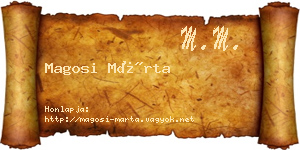 Magosi Márta névjegykártya
